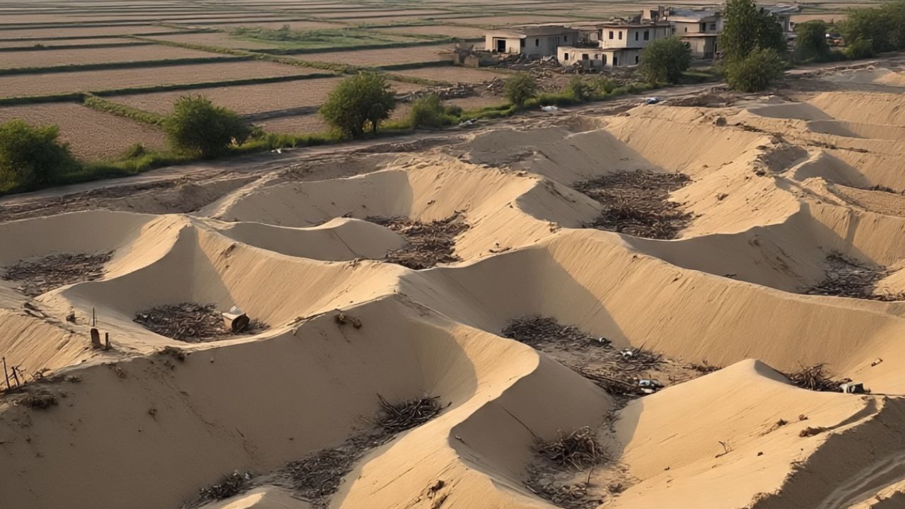 किसान नहीं कर पा रहे गेहूं की बुवाई, अभी भी सैकड़ों एकड़ जमीन पर पड़ा है बाढ़ का मलबा