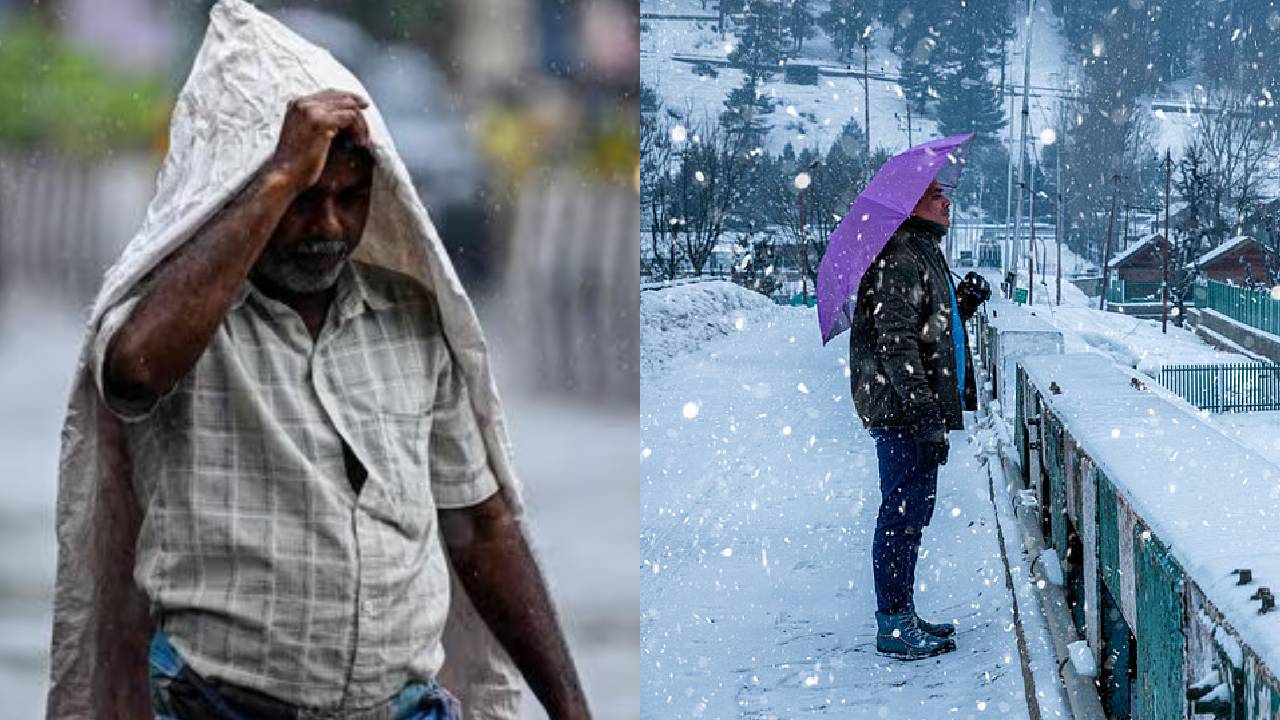 12 राज्यों में भारी बारिश का अलर्ट, पहाड़ों में बर्फबारी और मैदानों में बढ़ी ठंड