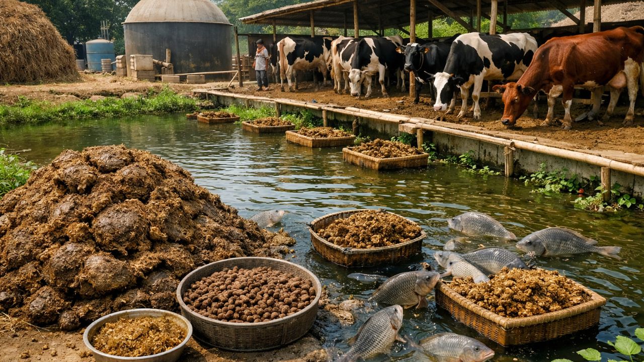 अब बेकार नहीं जाएगा गाय का गोबर, मछलियां खाएंगी ये खास आहार और गोशालाएं बनेंगी मालामाल