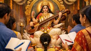 Basant Panchami: राजस्थान का अनोखा सरस्वती मंदिर, जहां प्रसाद नहीं बल्कि भोग में चढ़ती हैं पेन-कॉपी Basant Panchami: राजस्थान का अनोखा सरस्वती मंदिर, जहां प्रसाद नहीं बल्कि भोग में चढ़ती हैं पेन-कॉपी