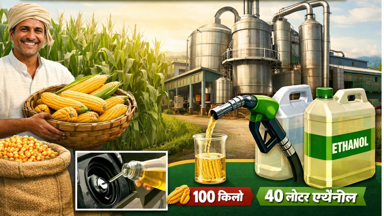 किसानों के लिए मक्का से कमाई का नया फॉर्मूला! 100 किलो से बनता है 40 लीटर एथेनॉल, ICAR वैज्ञानिक ने समझाया गणित