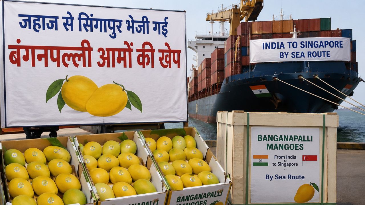Mango Exports Will Be Carried Out Via Sea Route 4 3 Tonnes Famous Banganapalli Mangoes Sent To Singapore