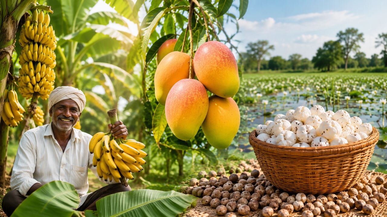 Bihar 100 Crore Horticulture Cluster Banana Mango Makhana Scheme