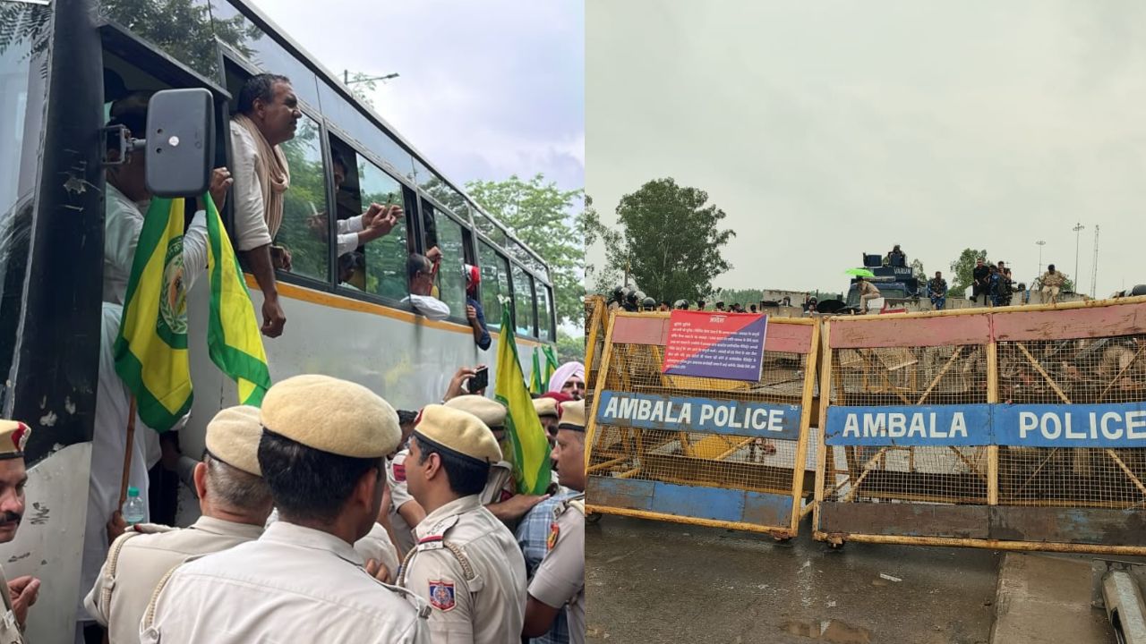 दिल्ली बॉर्डर पर बैरिकेडिंग: किसानों के दिल्ली मार्च को देखते हुए बॉर्डर इलाकों में सुरक्षा बढ़ाई गई. पुलिस ने आवाजाही नियंत्रित करने के लिए कई इंतजाम किए. हरियाणा पुलिस ने बड़े-बड़े ट्रकों और बैरिकेड लगाकर सभी रास्ते बंद कर दिए, जिससे सैकड़ों ट्रक और वाहन वहीं फंस गए.
दिल्ली बॉर्डर पर बैरिकेडिंग: किसानों के दिल्ली मार्च को देखते हुए बॉर्डर इलाकों में सुरक्षा बढ़ाई गई. पुलिस ने आवाजाही नियंत्रित करने के लिए कई इंतजाम किए. हरियाणा पुलिस ने बड़े-बड़े ट्रकों और बैरिकेड लगाकर सभी रास्ते बंद कर दिए, जिससे सैकड़ों ट्रक और वाहन वहीं फंस गए.
