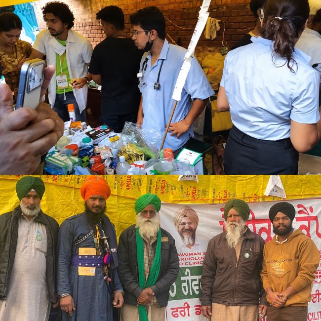 Free medical treatment for protestors at jantar mantar