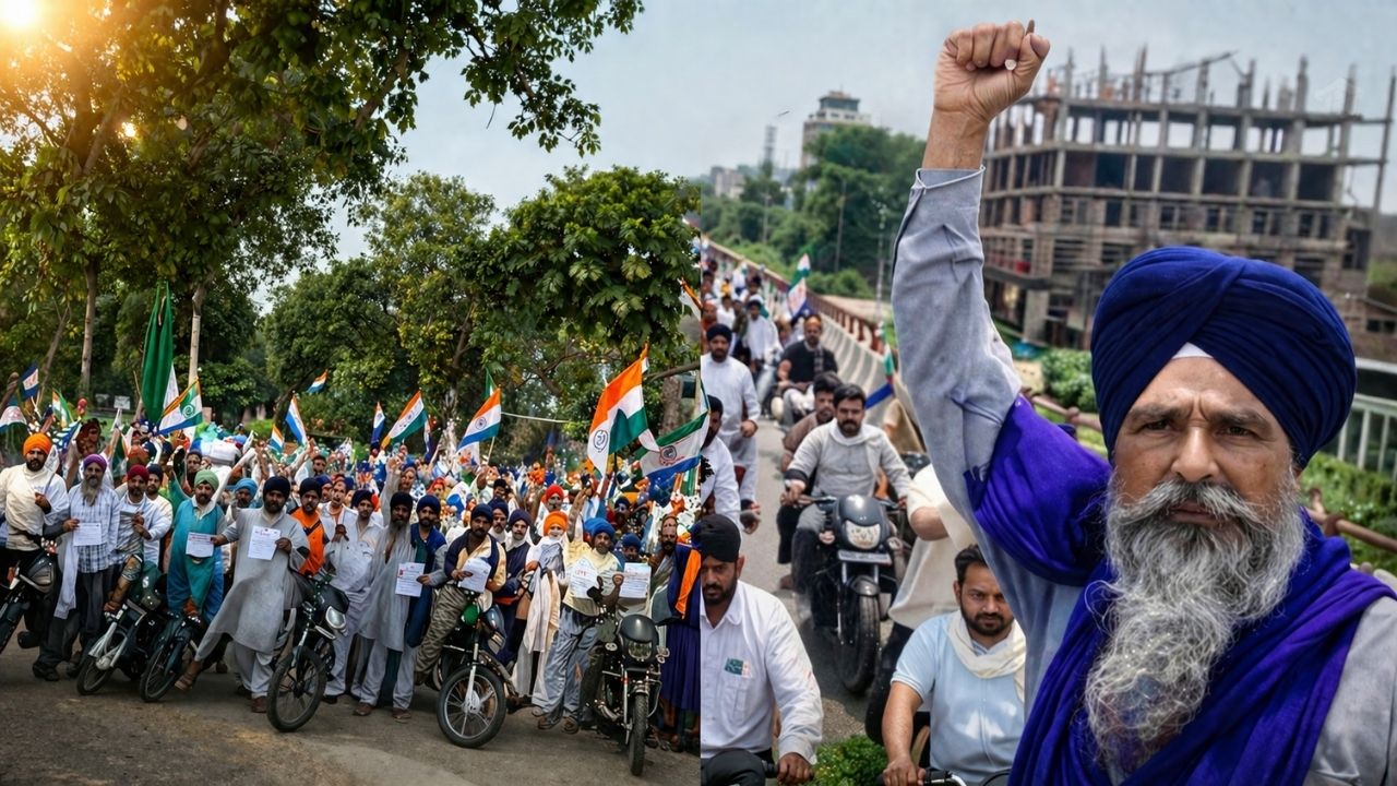 India Us Free Trade Agreement Farmers Protest Mahapanchayat In Delhi At Kisan Ghat On July 21