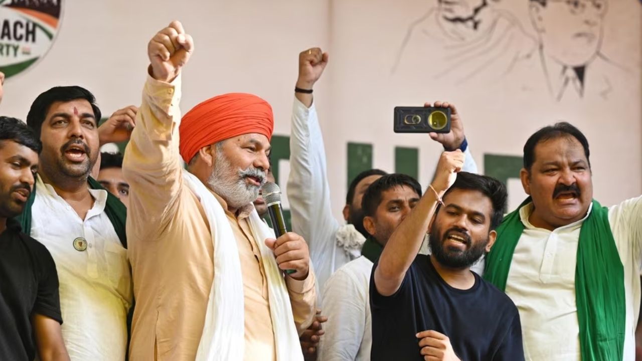 Rakesh Tikait Meets Cjp Leaders Discusses Joint Front Of Farmers Students Cockroach Janta Party