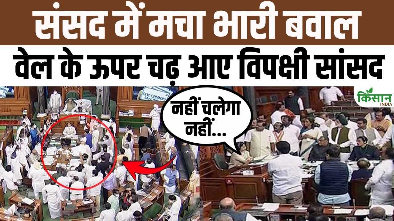 Uproar In Parliament Video Opposition Mps Creating Ruckus And Entering Goes Viral