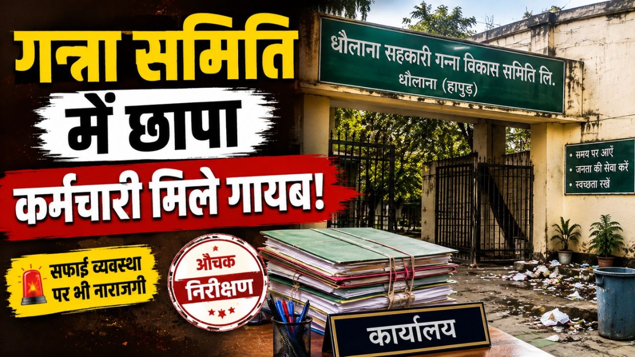 Cdo Surprise Inspection Sugarcane Committee Office Employees Absent Hapur