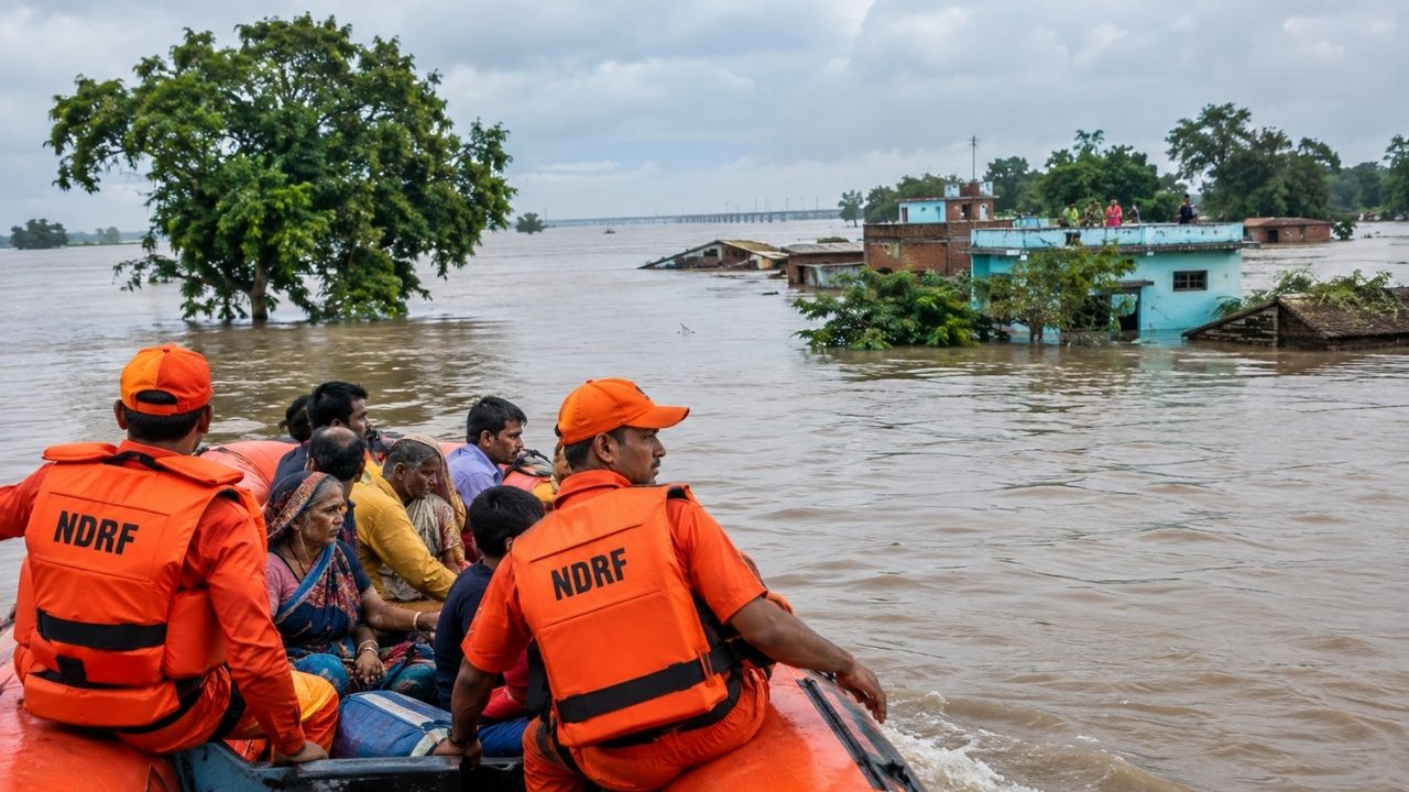 Bihar Flood Update 48 Lakh People Affected In 15 Districts Heavy Rain Alert Issued For Next 2 Days