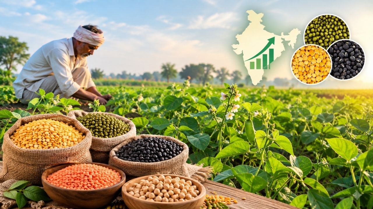 Kharif Pulses Sowing 2026 Acreage Crosses 118 46 Lakh Hectares Up Tops With 3 97 Hectare Growth